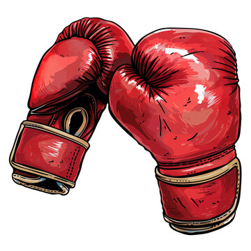 red boxing gloves close-up clip art preview