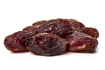 Dried Dates, isolated on white background