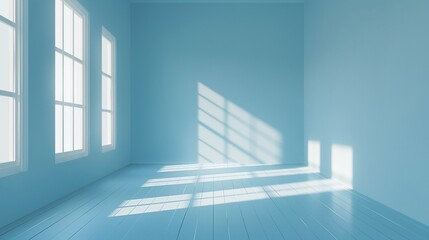 Blue background for product presentation with beautiful lights and shadows