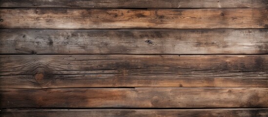 Naklejka premium Weathered and aged wooden boards forming a textured surface with multiple planks tightly fitted together. with copy space image. Place for adding text or design