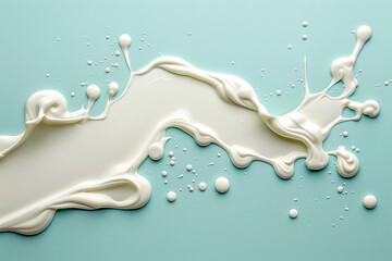 spilled white liquid, milk or paint