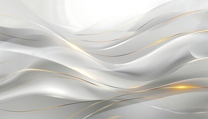 Obraz premium white and gold wavy lines