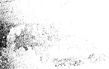 Monochrome texture composed of irregular graphic elements. Distressed uneven grunge background. Abstract vector illustration. Overlay for interesting effect and depth. Isolated on white background.