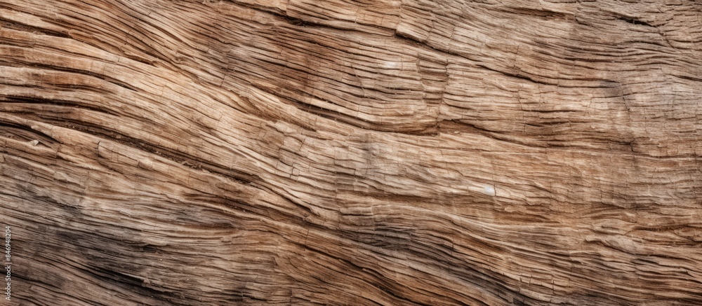 Fototapete Close-up view of a highly textured wood surface with a rough appearance. with copy space image. Place for adding text or design