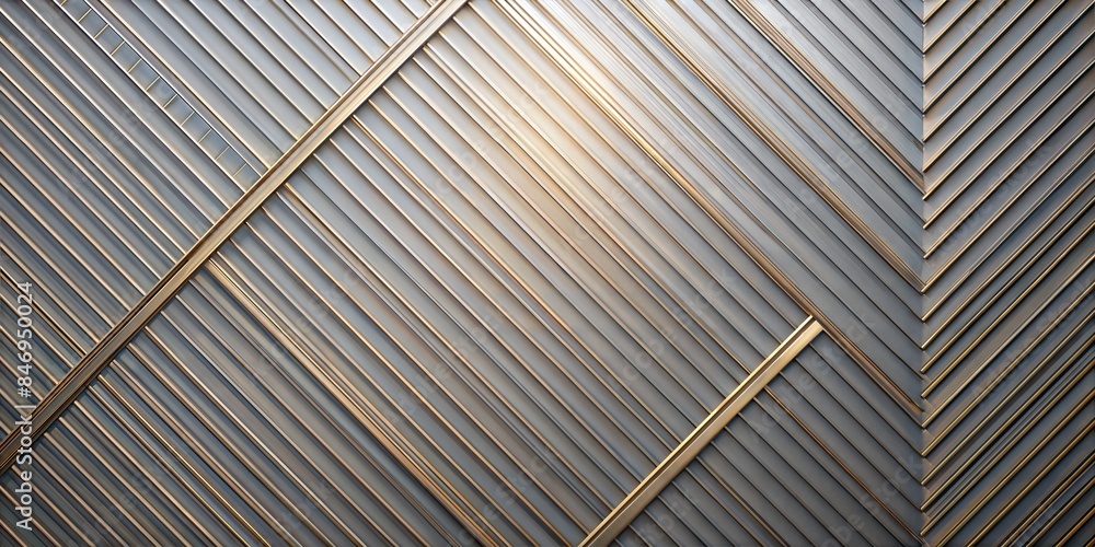 Aufkleber abstract background of metallic diagonal lines forming a pattern, ideal for modern design or industr