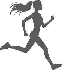 Running Girl Silhouette