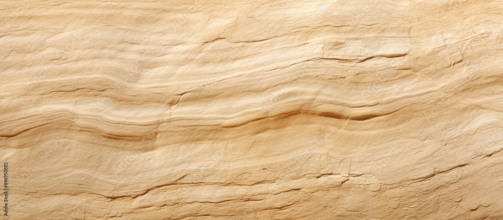 Poster Sandstone texture background with natural wave pattern on a rock surface. with copy space image. Place for adding text or design