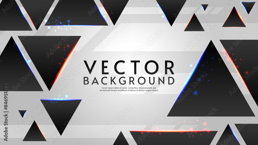 Poster light background with triangle elements design. vector illustration. design for background, poster, 