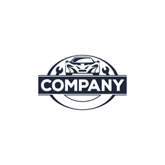 Creative logo design depicting a fast car. 