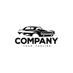 Creative logo design depicting a fast car. 