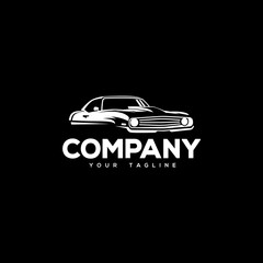Creative logo design depicting a fast car. 