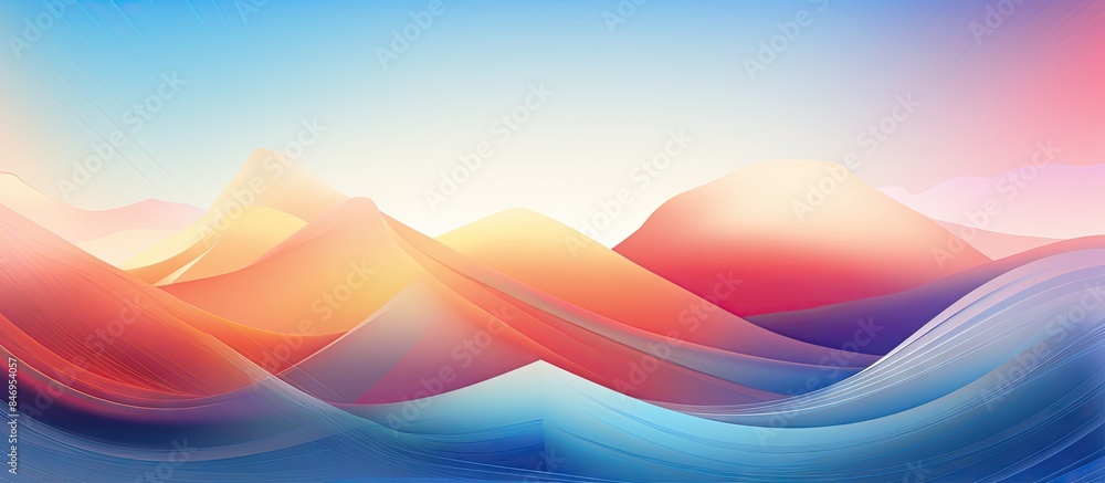Poster Close-up view of a mountain against a backdrop of the sky. with copy space image. Place for adding text or design