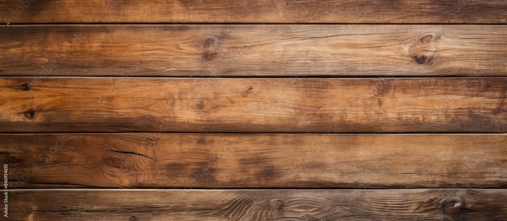 Aufkleber detailed view of a wooden wall showing a brown stain finish texture. with copy space image. place fo