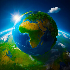 Naklejka premium World ozone day concept.