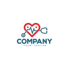 Creative logo design depicting a medical symbol. 