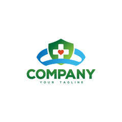 Creative logo design depicting a medical symbol. 