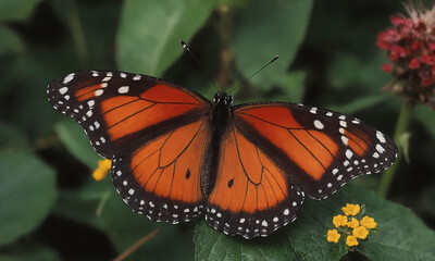 Fototapeta premium butterfly on flower