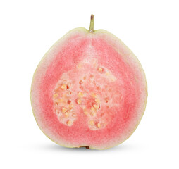 pink guava isolated on transparent png
