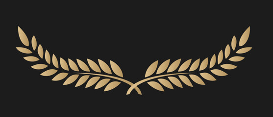 Lorbeerkranz in Gold, Vektor