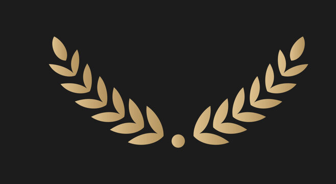 Lorbeerkranz in Gold, Vektor