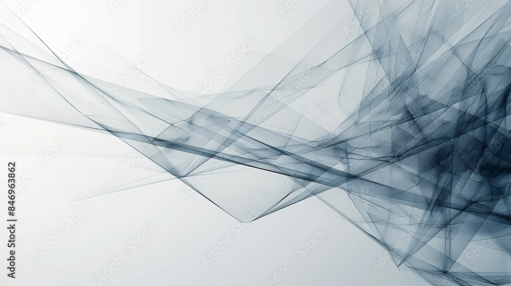 Aufkleber clean minimalist design with intersecting thin lines in soft lavender and light gray on a pale pink 