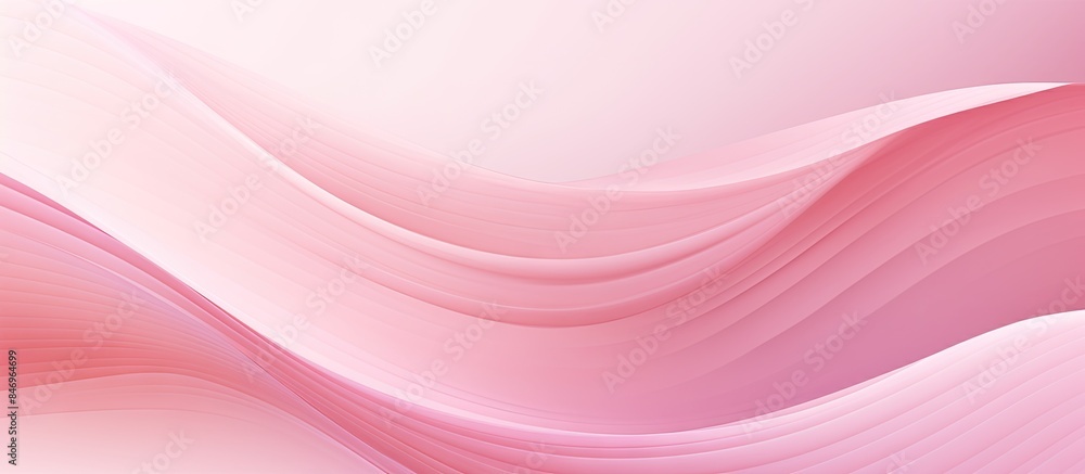 Poster Soft pink backdrop featuring smooth, curving lines in an abstract design. with copy space image. Place for adding text or design