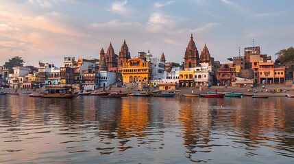 Fototapeta premium The view of the city with its places of worship is truly amazing