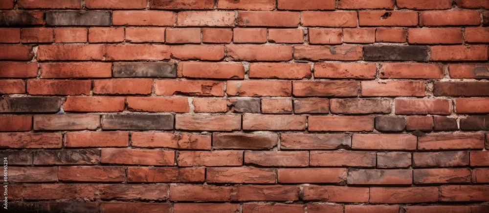 Leinwandbilder red brick wall set against a dark background for a striking contrast. with copy space image. place f