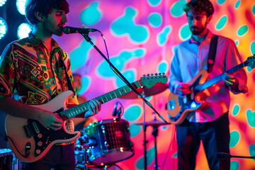 Obraz premium Live Band Performance on Stage