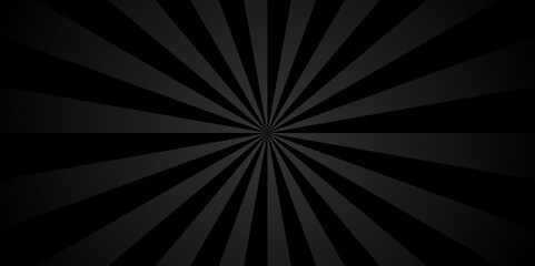 Abstract black sun rays and sunburst backdrop background. seamless retro vintage burst sunrise vector wallpaper design.