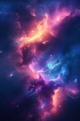 Fototapeta premium Realistic cosmic galaxy background. 