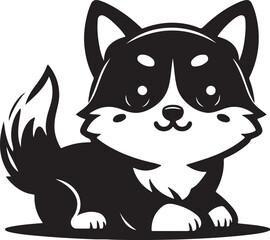 Black and cartoon dog