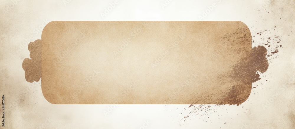 Poster a blank sign made of brown paper is displayed on a vintage paper background. with copy space image. 