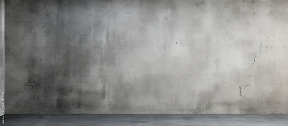 Aufkleber raw, unfinished concrete wall and floor in a simple room setting, showcasing the natural gray color 