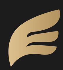 Flügel, gold - Vektor