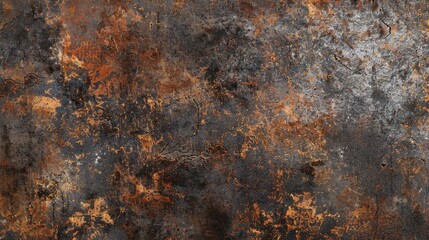Detailed, rusted metal surface with scratches and dents, seamless tileable texture, realistic, sharp focus