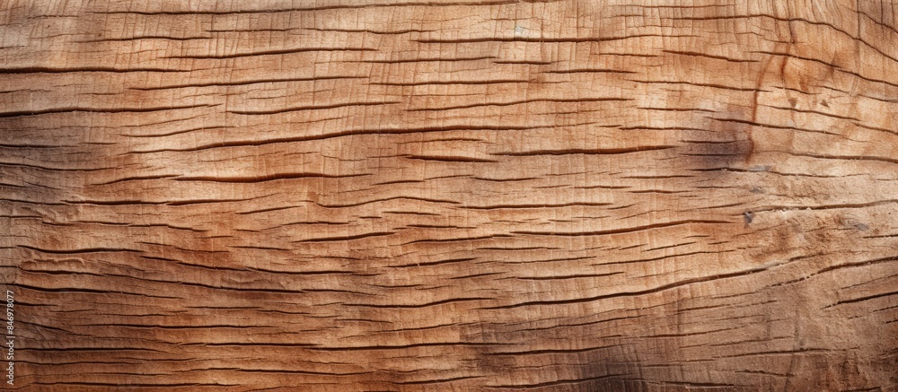 Aufkleber Detailed view showcasing the rich wood texture of a thick tree trunk up close. with copy space image. Place for adding text or design