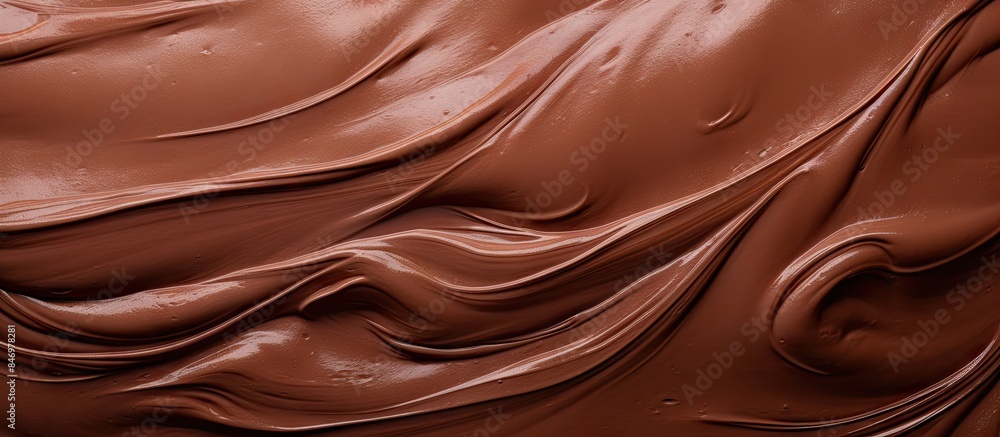 Fototapete Soft chocolate smears for textured background with selective focus. with copy space image. Place for adding text or design