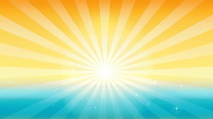 Obraz premium Sun rays background illustration with gradient and sun flare light. sunburst summer background, light colors