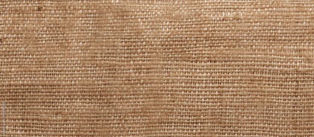 Poster Brown cloth with a subtle light brown texture in a close-up view, showcasing a rich and tactile beige burlap fabric. with copy space image. Place for adding text or design