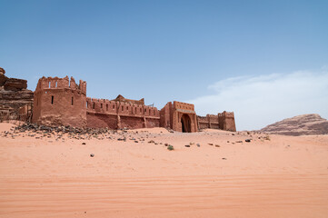 Antiguo fuerte franc&eacute;s en el desierto de Wadi Rum, Jordania.