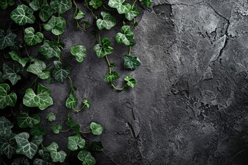 A section of old stone wall overgrown with lush green ivy