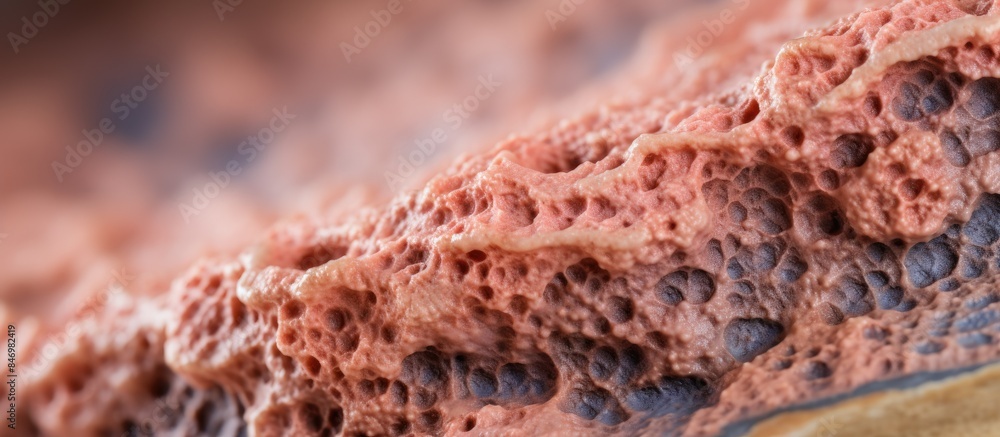 Aufkleber close-up view of a single piece of bread showing a golden brown crust in detail. with copy space ima