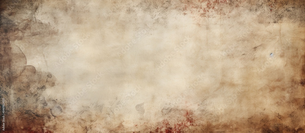 Aufkleber Weathered textured wall displaying a mix of red and white paint creating a striking background. with copy space image. Place for adding text or design
