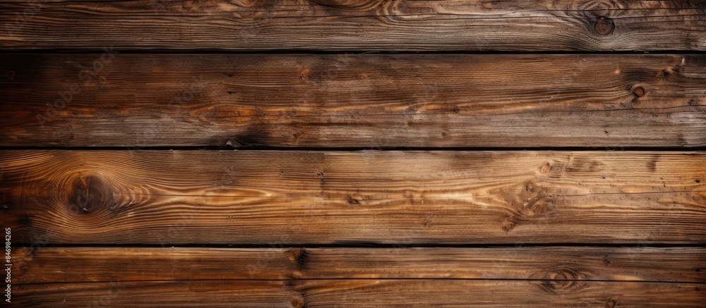 Leinwandbilder detailed view of an aged wooden wall composed of vertical boards in a rustic style, showcasing a ric