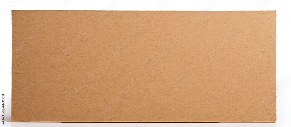 Poster A simple brown cardboard box placed on a plain white background for a minimalist look. with copy space image. Place for adding text or design