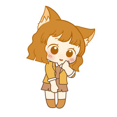 Asian cute female student