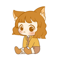 Asian cute female student