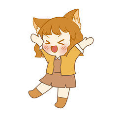 Asian cute female student