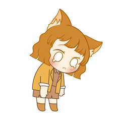 Asian cute female student